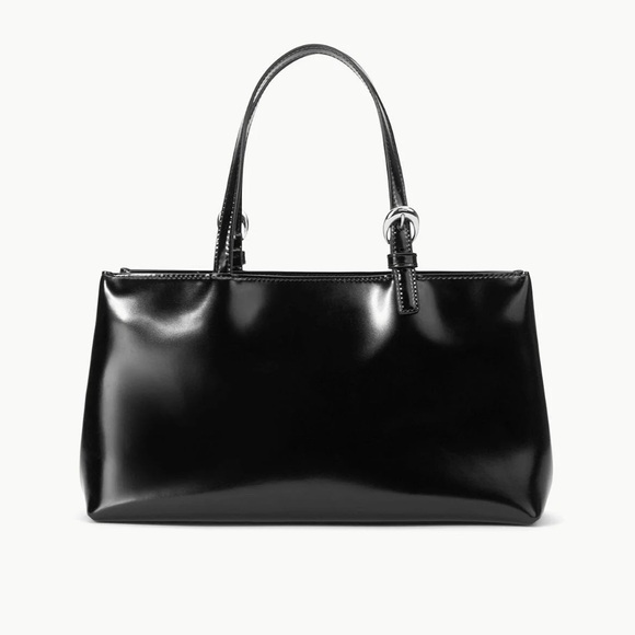 STAUD Handbags - STAUD Black Patent Leather Shoulder Bag